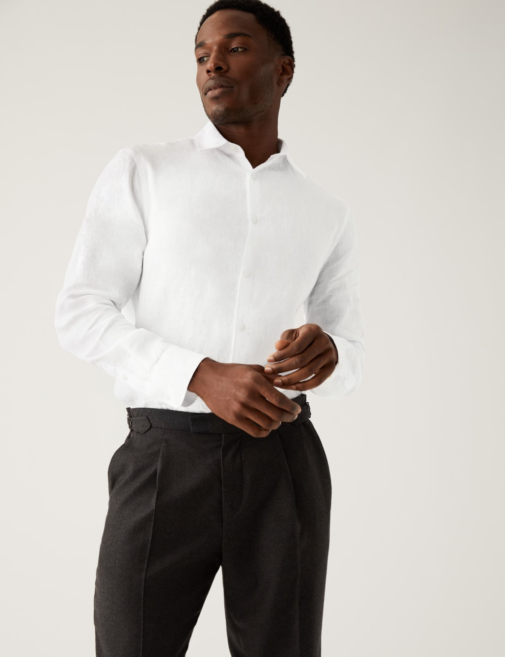 Longer Length Pure Linen Shirt image 1
