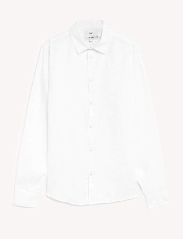Longer Length Pure Linen Shirt - AU