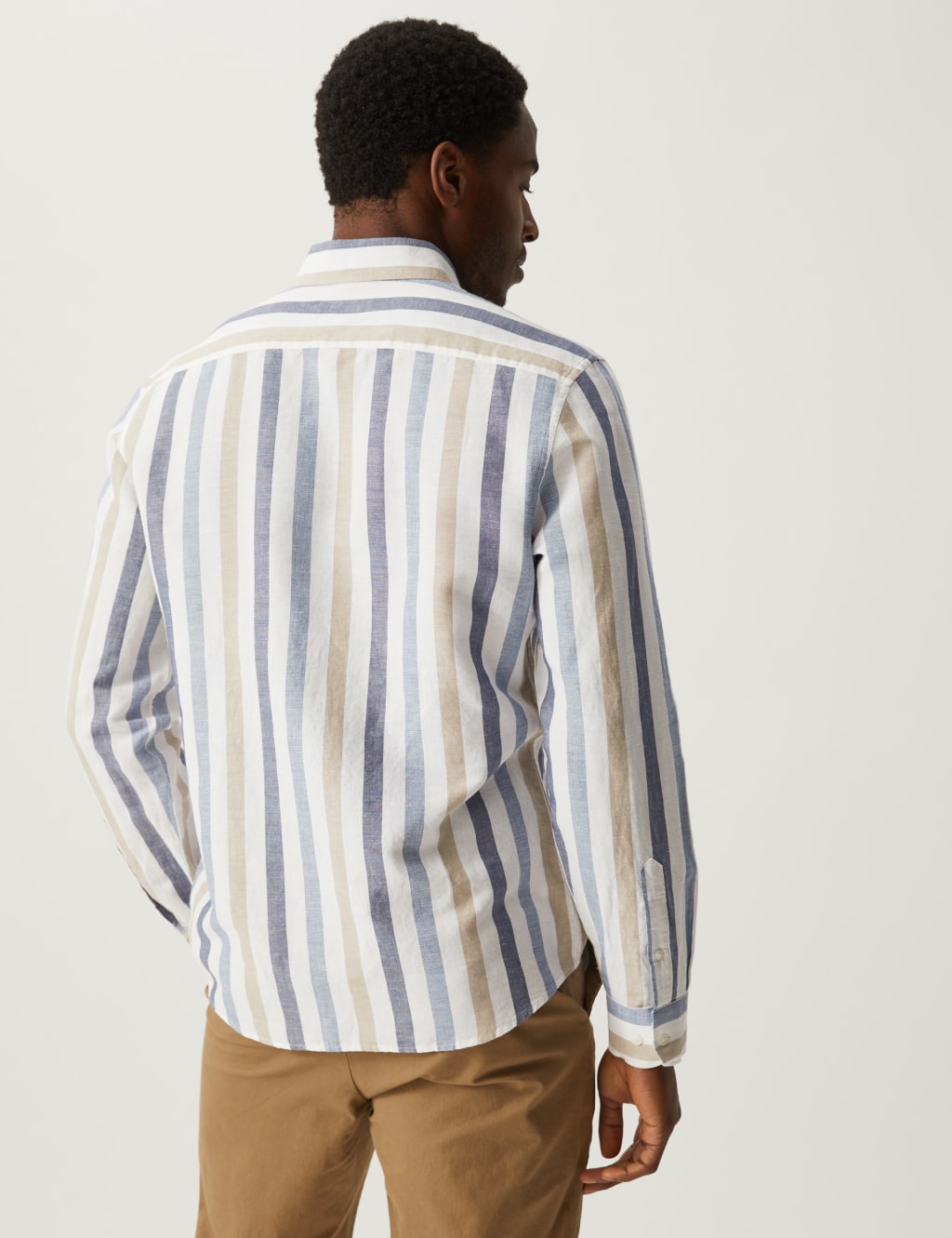 Linen Blend Striped Shirt image 4