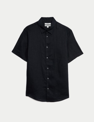 Easy Iron Pure Linen Shirt M&S SG