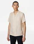 Camisa con cuello cubano 100% lino