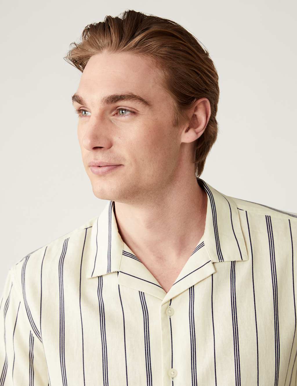 Linen Blend Striped Shirt image 2