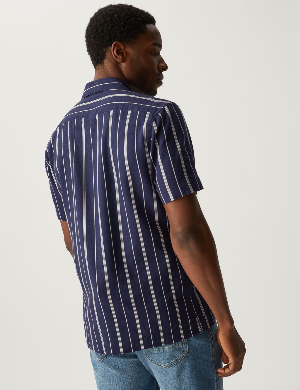 Linen Blend Striped Shirt image 4