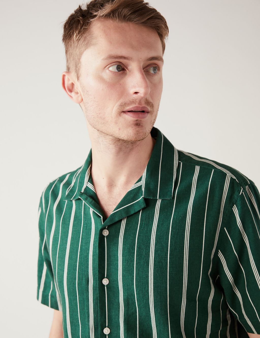 Linen Blend Striped Shirt image 2