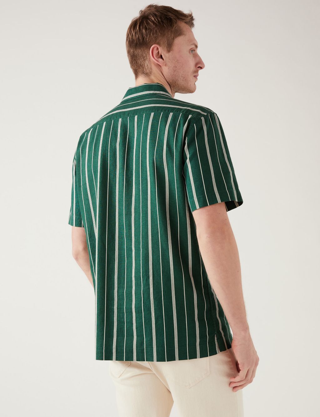 Linen Blend Striped Shirt image 4