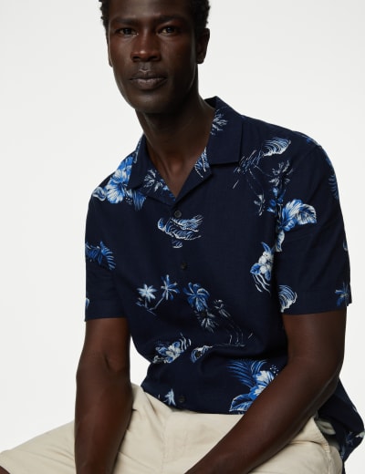 Linen Rich Hawaiian Shirt