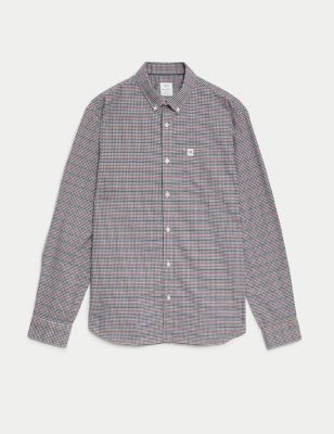Easy Iron Pure Cotton Check Oxford Shirt