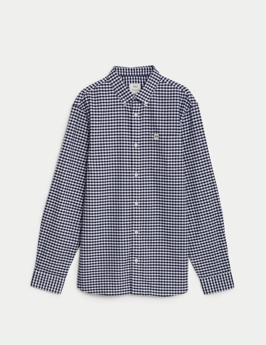 Easy Iron Pure Cotton Check Oxford Shirt image 2