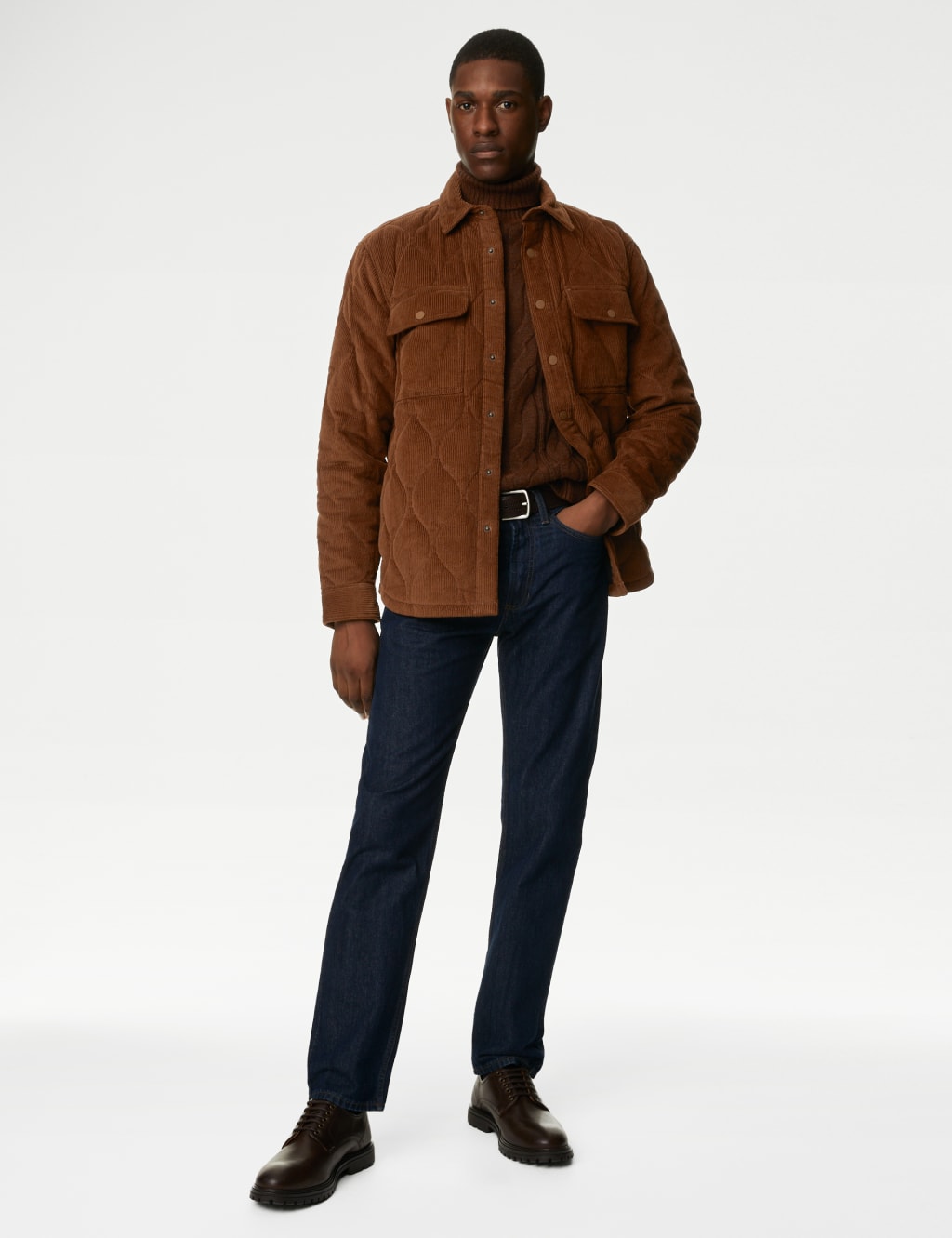 Corduroy Quilt Lined Overshirt image 1