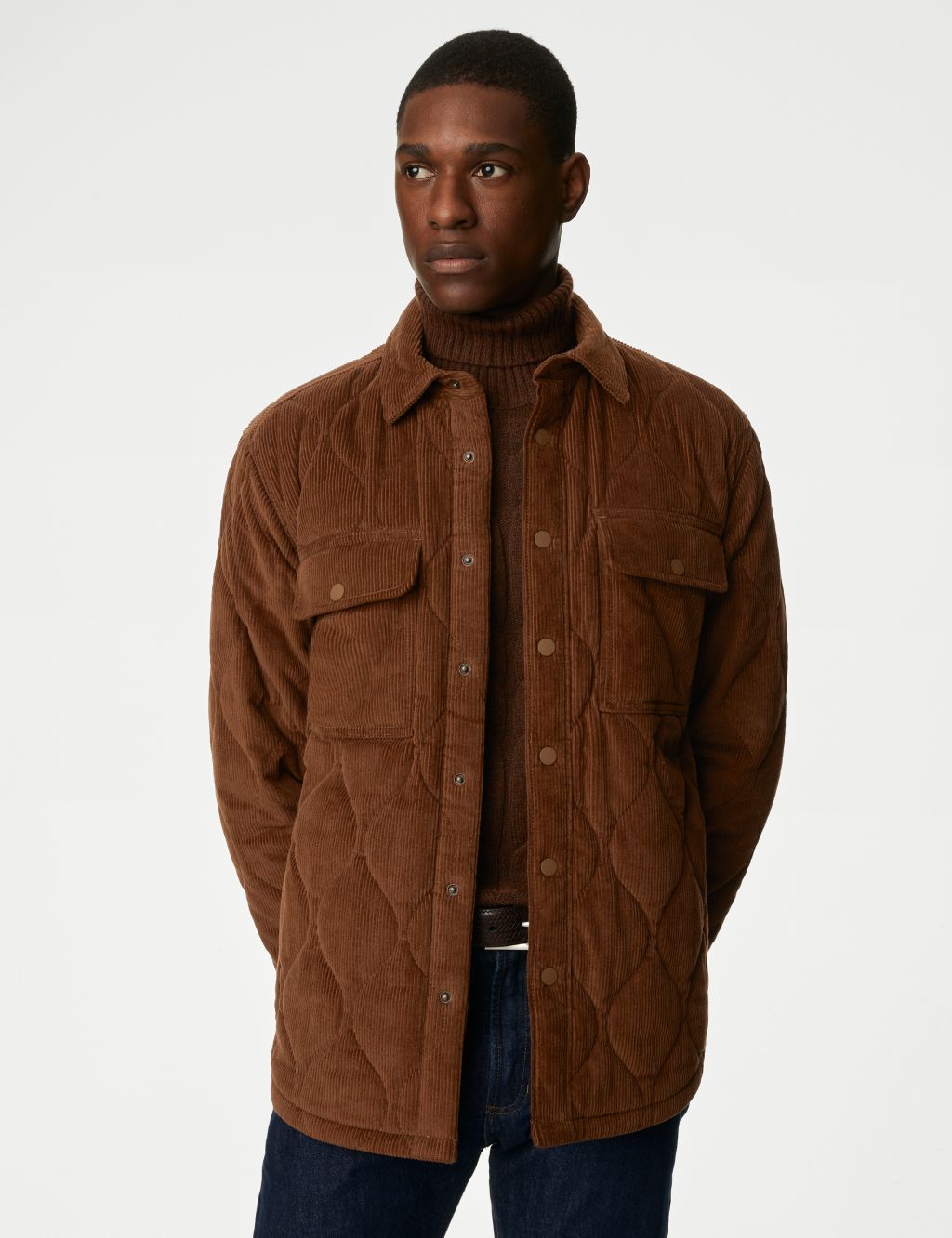 Corduroy Quilt Lined Overshirt image 4