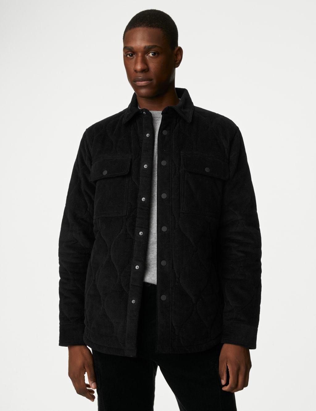 Corduroy Quilt Lined Overshirt image 1