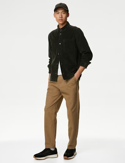Pure Cotton Corduroy Overshirt