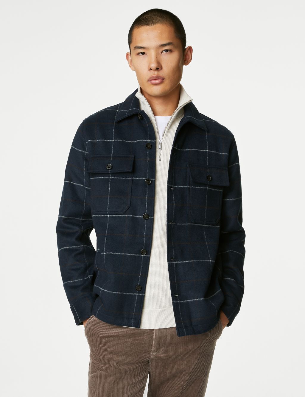 Double Faced Check Overshirt image 3