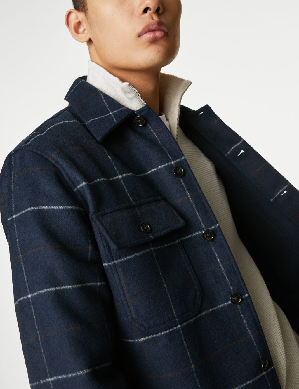 Double Faced Check Overshirt image 4