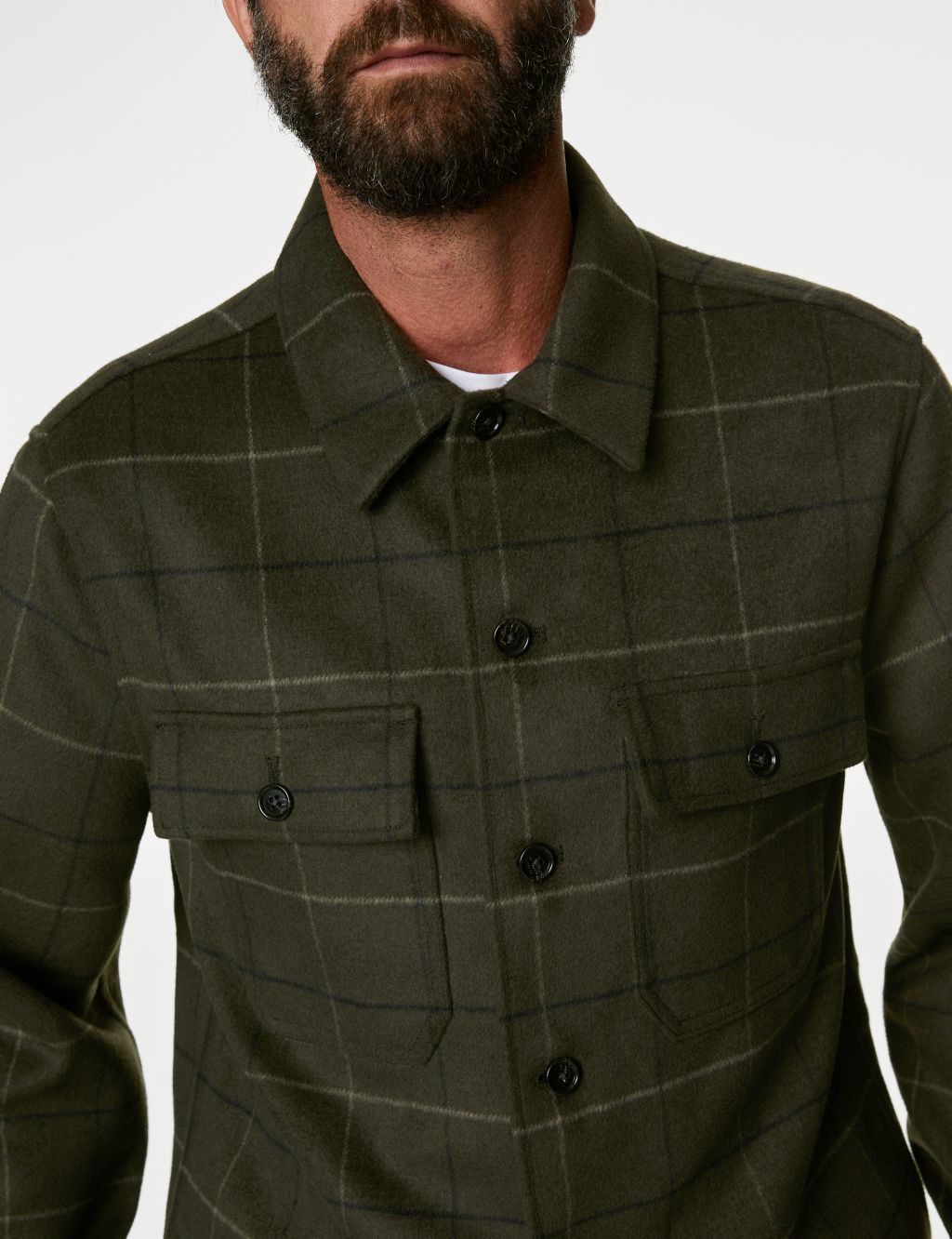 Double Faced Check Overshirt image 4