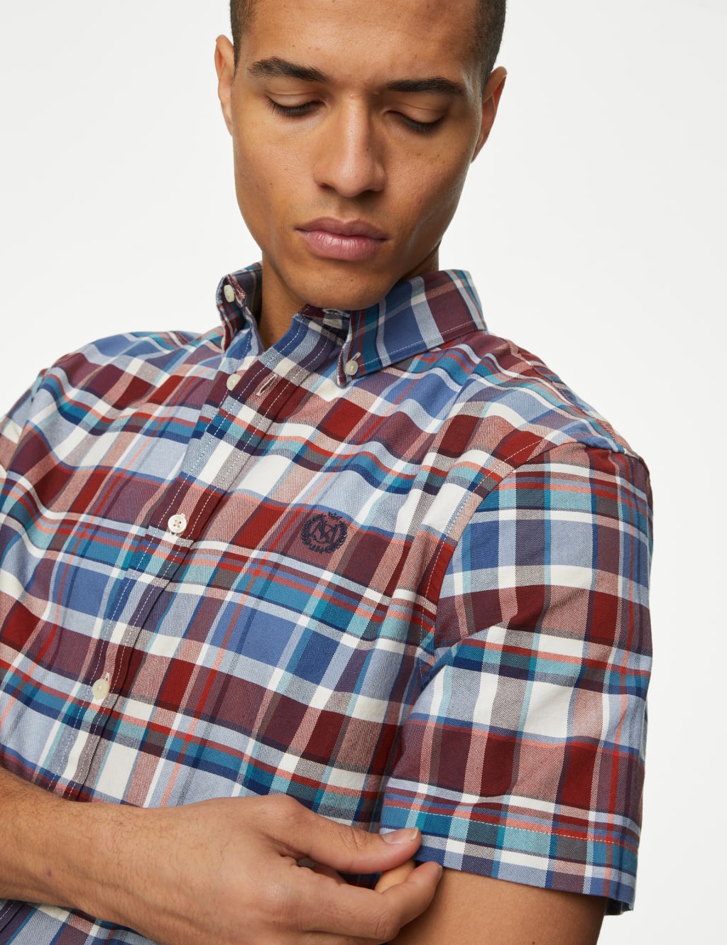 Pure Cotton Check Oxford Shirt image 4