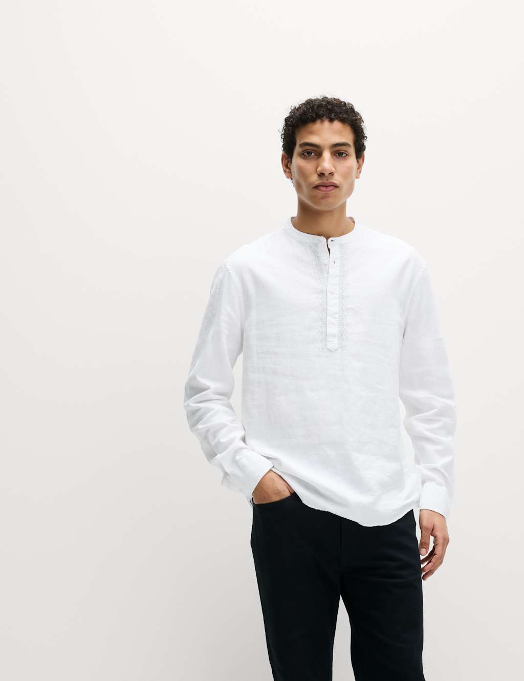 Easy Iron Linen Rich Embroidered Kurta image 5