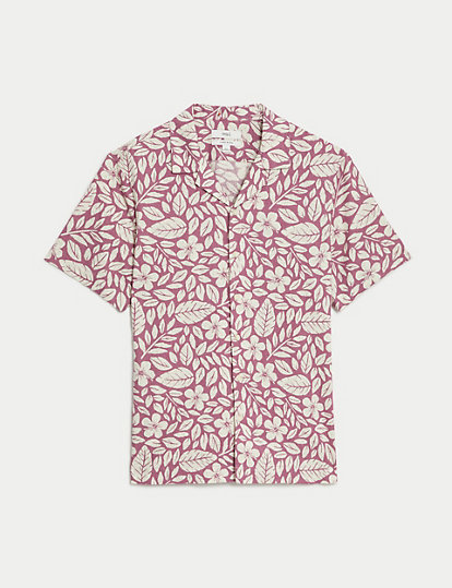 Easy Iron Linen Rich Floral Shirt
