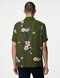 Easy Iron Linen Blend Floral Shirt