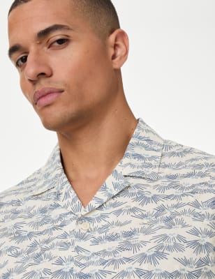 Pure Cotton Cuban Collar Shirt