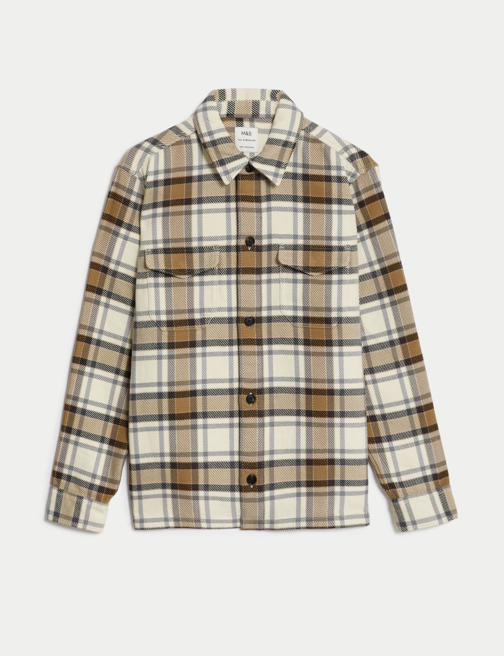 Cotton Rich Check Double Faced Overshirt image 2