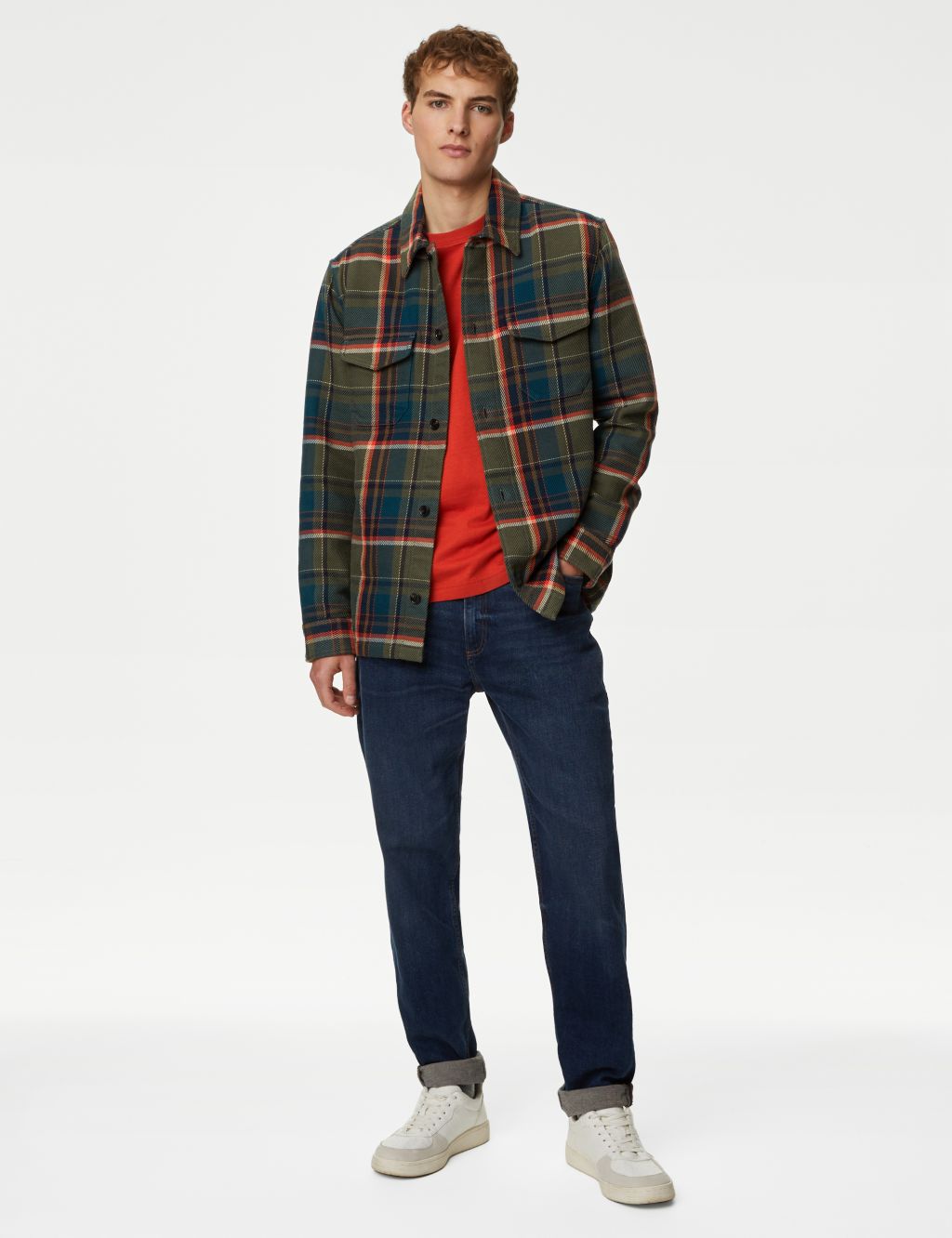 Cotton Rich Check Double Faced Overshirt image 3