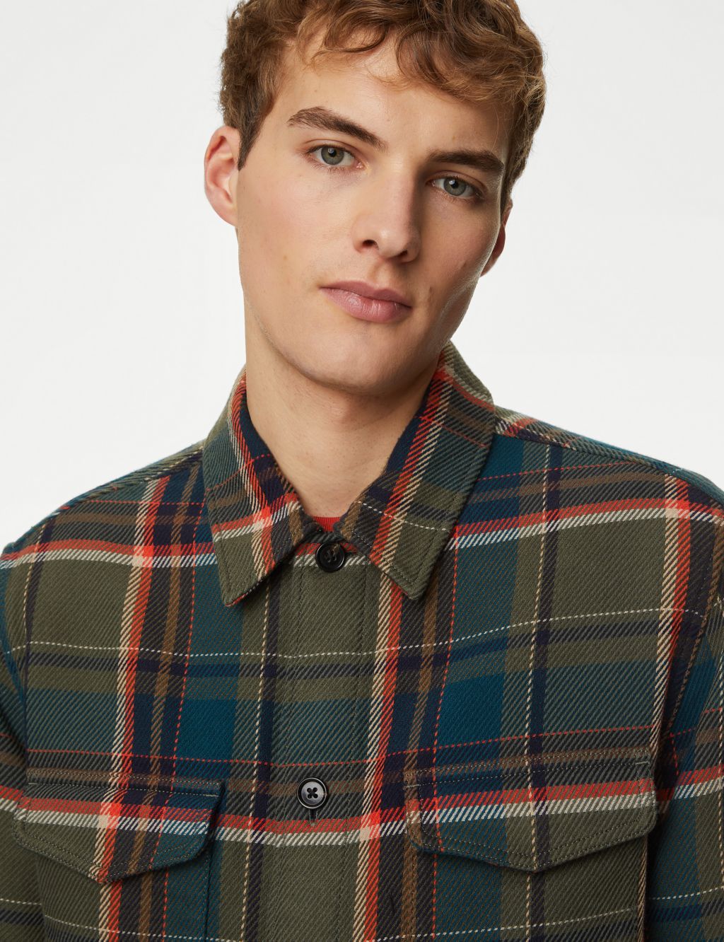 Cotton Rich Check Double Faced Overshirt image 5