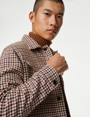 Cotton Rich Double Faced Check Overshirt