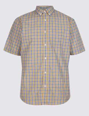 m&s checked shirt