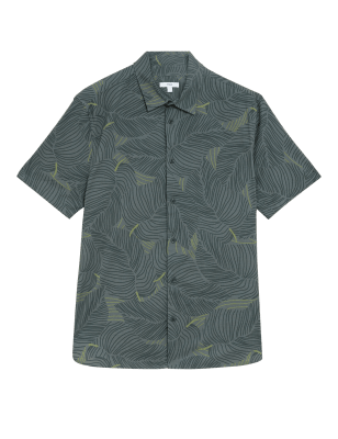 

Mens M&S Collection Bedrucktes Hemd aus reiner Baumwolle - Khaki Mix, Khaki Mix