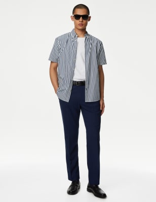 

Mens M&S Collection Pure Cotton Striped Shirt - Navy Mix, Navy Mix