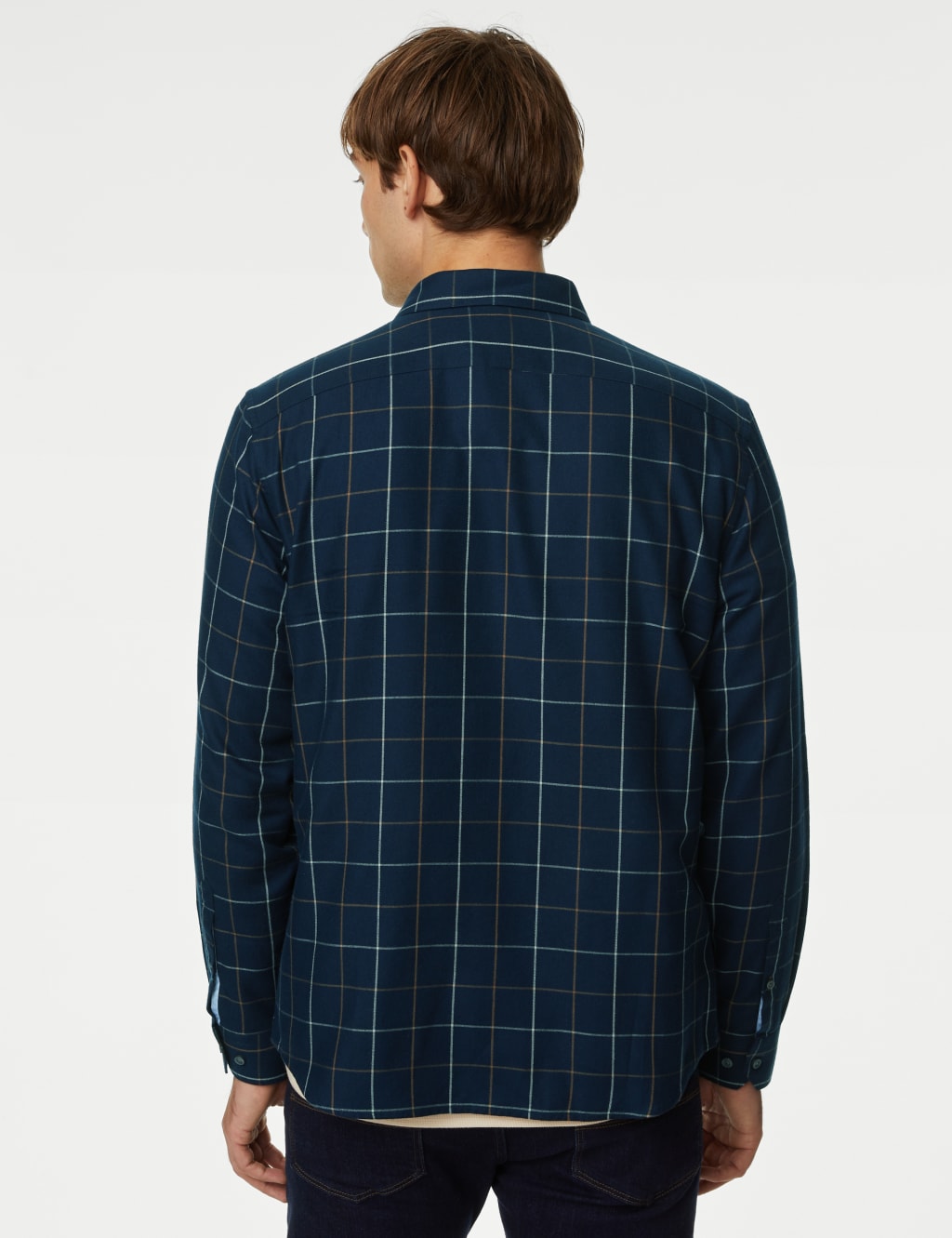Cotton Blend Brushed Flannel Shirt image 5