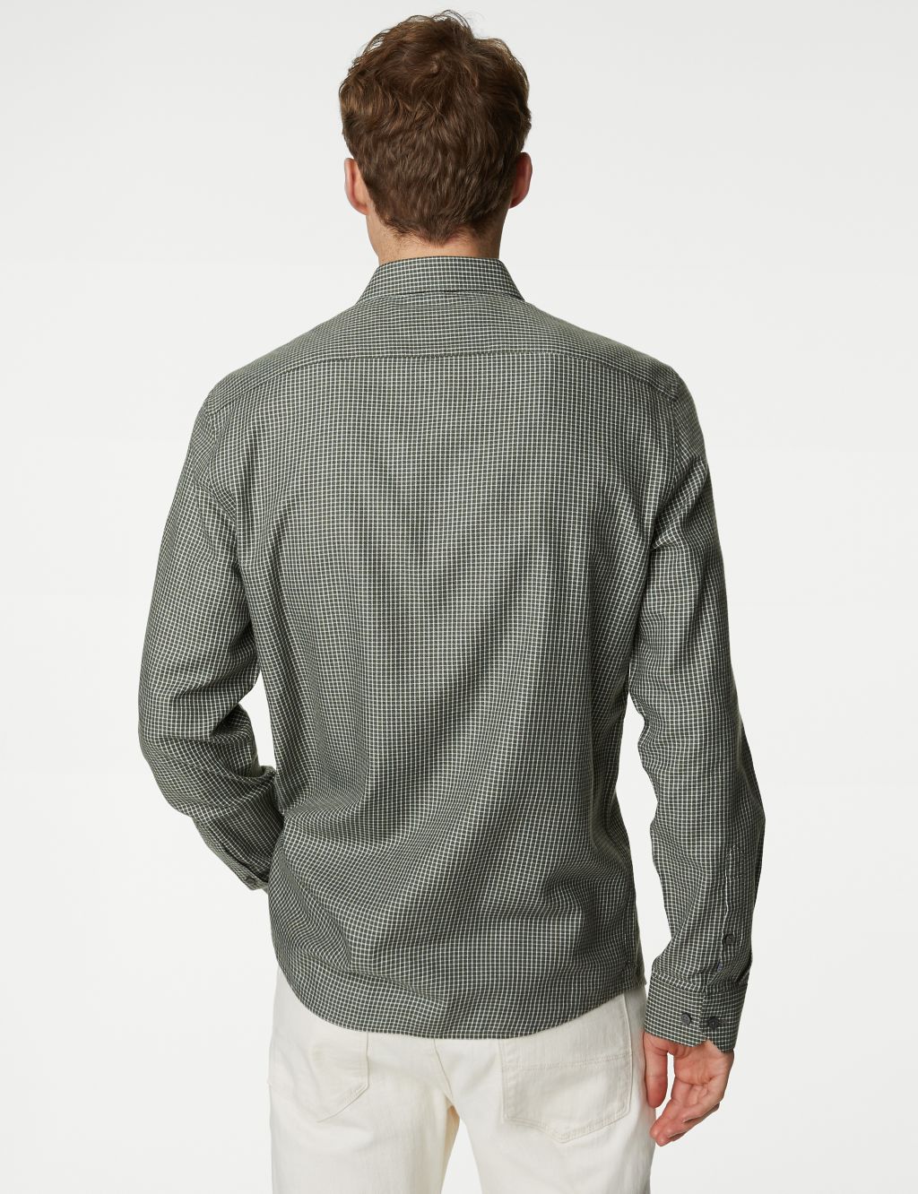 Cotton Blend Brushed Flannel Shirt image 5