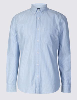 Pure Cotton Slim Fit Shirt with Pocket | M&S Collection | M&S