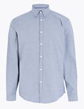 Cotton Rich Gingham Check Oxford Shirt