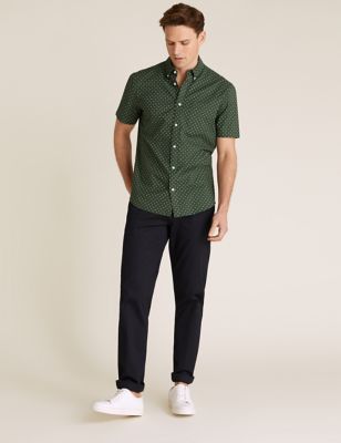  Chemise Oxford 100 % coton - Green Mix