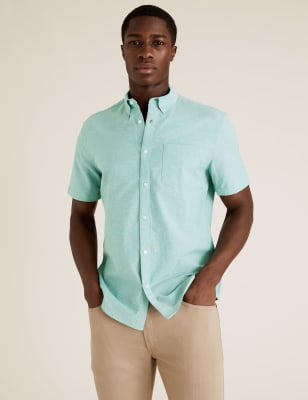  Chemise Oxford 100 % coton - Sea Green