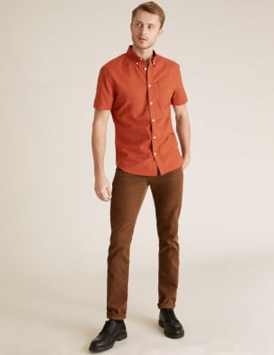  Chemise Oxford 100 % coton - Burnt Orange