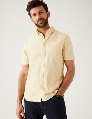 

Mens M&S Collection Pure Cotton Oxford Shirt - Yellow, Yellow