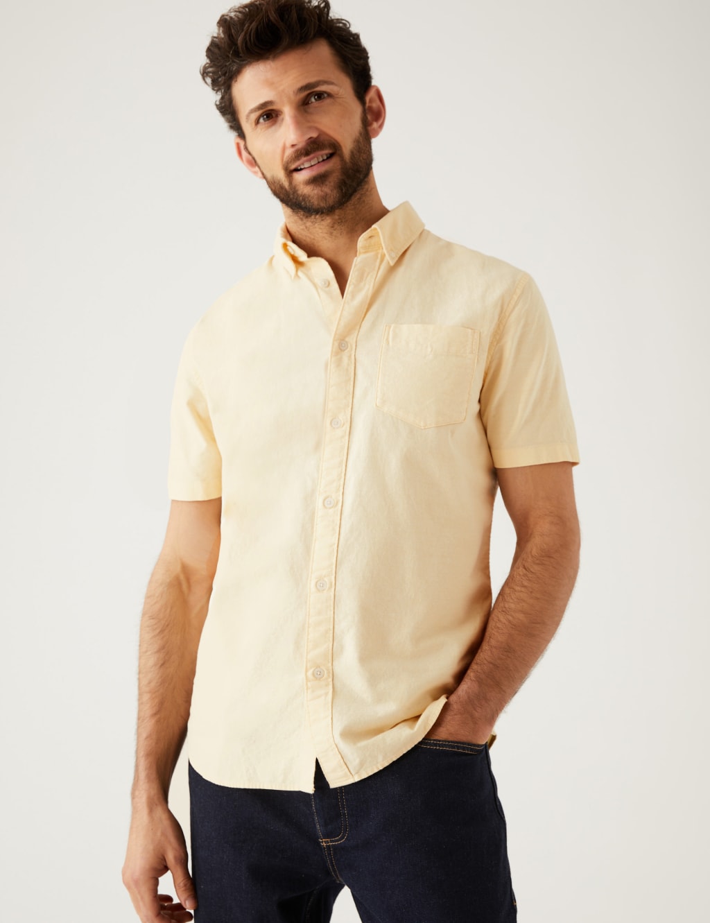 Men’s Yellow Casual Shirts M&S
