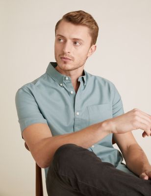  Chemise Oxford 100 % coton - Light Teal