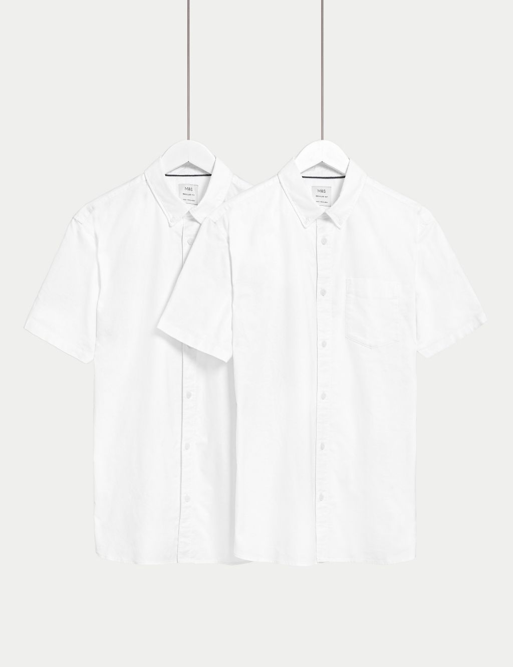 2pk Pure Cotton Oxford Shirts image 1