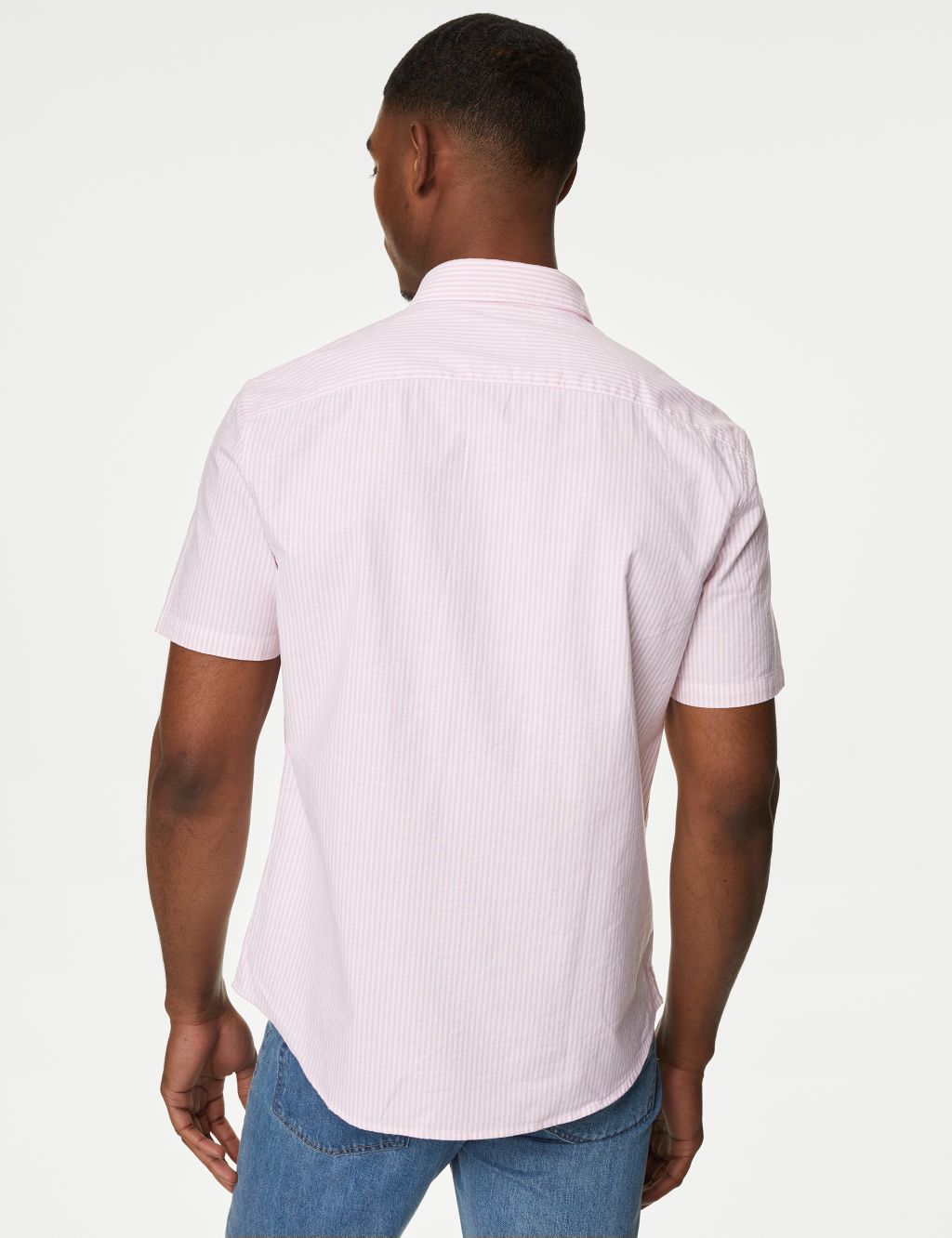 Pure Cotton Striped Oxford Shirt image 5