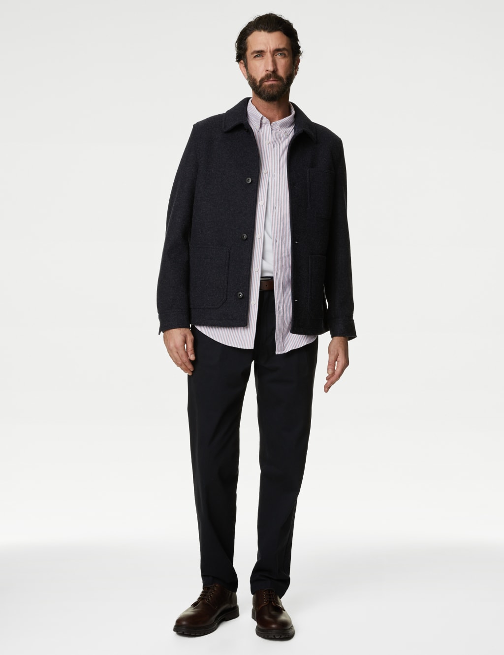 Pure Cotton Striped Oxford Shirt image 3