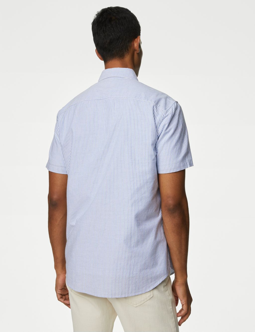 Pure Cotton Striped Oxford Shirt image 5