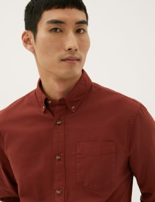 Pure Cotton Garment Dyed Oxford Shirt