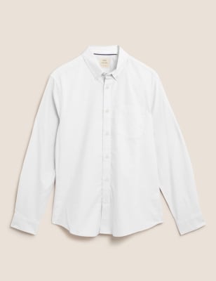 

Mens M&S Collection Slim Fit Pure Cotton Oxford Shirt - White, White