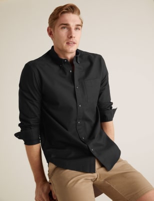  Chemise Oxford 100 % coton - Black