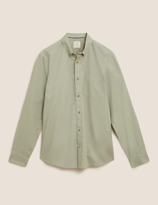 

Mens M&S Collection Slim Fit Pure Cotton Oxford Shirt - Sage, Sage