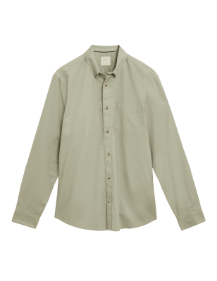 

Mens M&S Collection Slim Fit Pure Cotton Oxford Shirt - Sage, Sage